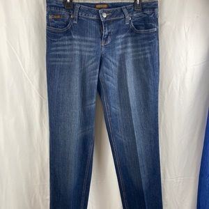 Zana Di Jeans denim low rise jeans w/ flare stitching on back pocket size 13